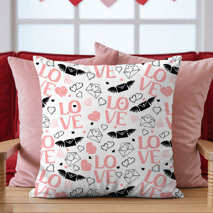 I Love You Gift Pillow Romantic Heart Sketch Desig