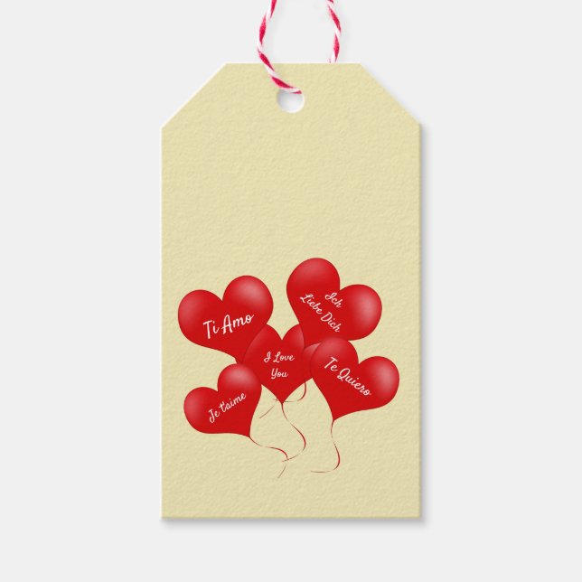 I love you gift tag (Front)