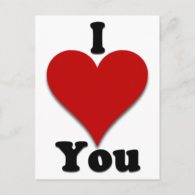 I Love You Gifts and Apparel Postcard (Front)