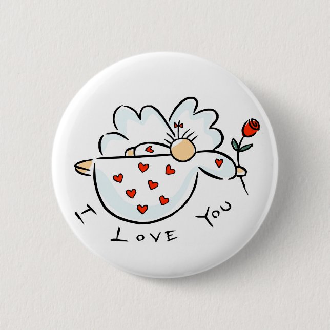 I Love You Giftware Button (Front)