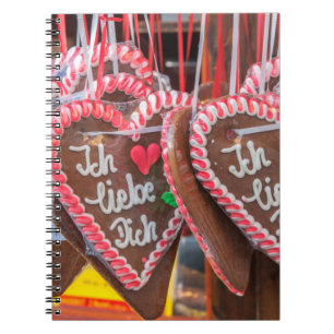 I Love You Gingerbread Hearts At The Holiday Notebook