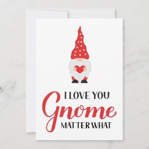 I love you gnome matter what holiday card