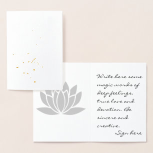 I Love You Golden Heart one-of-a-kind funny Foil Card