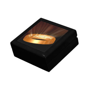 "I love you" Golden Ring Gift Box