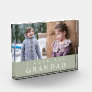 I Love You Grandad Green 2 Photo Collage Block