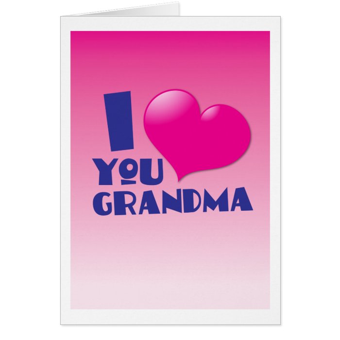 I love you grandma card