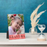 I Love You Grandma Custom Photo Plaque<br><div class="desc">Modern photo plaque featuring single photo of a child and ''I love you Grandma'' in modern lettering on a grey background. Beautiful gift for grandmothers.</div>
