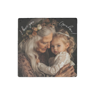 I Love you, Grandma! Personalized Birthday  Stone Magnet