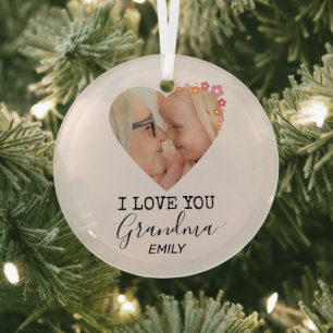 I Love You Grandma   Personalized Ornament