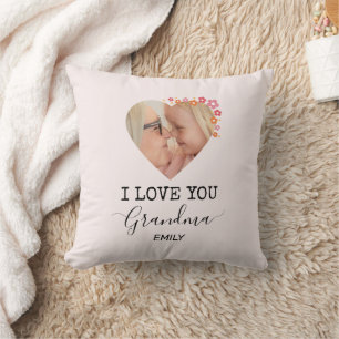 I Love You Grandma Personalized Photo Pillow