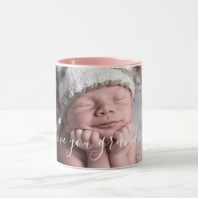 I Love You Grandma Personalized Photo Template Mug (Center)
