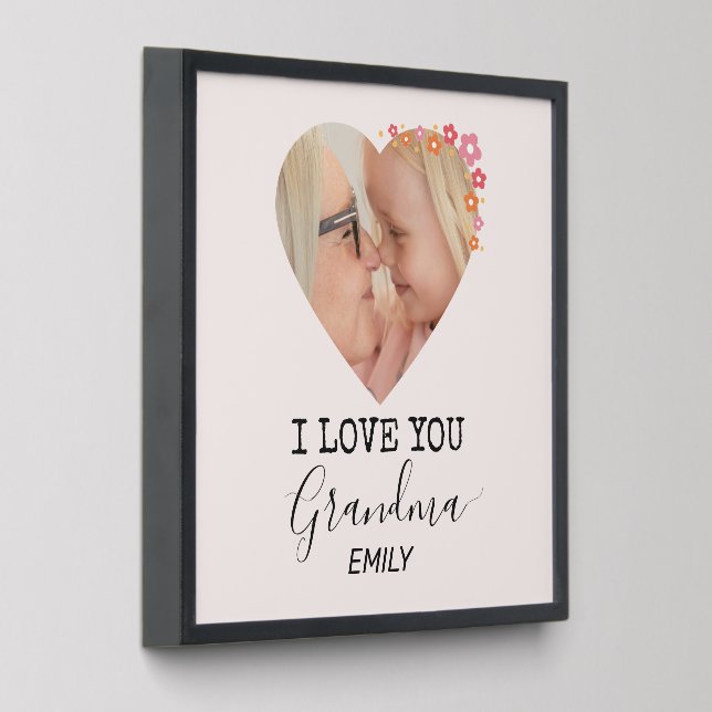 I Love You Grandma | Personalized Photo Tile (Angled)