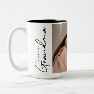 I love you Grandma Photo from baby Two-Tone Coffee Mug