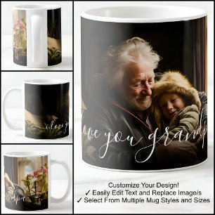 I Love You Grandpa Beautiful Photo Template Text Coffee Mug