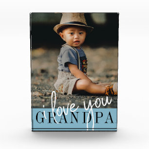 I Love You Grandpa Custom Photo Block