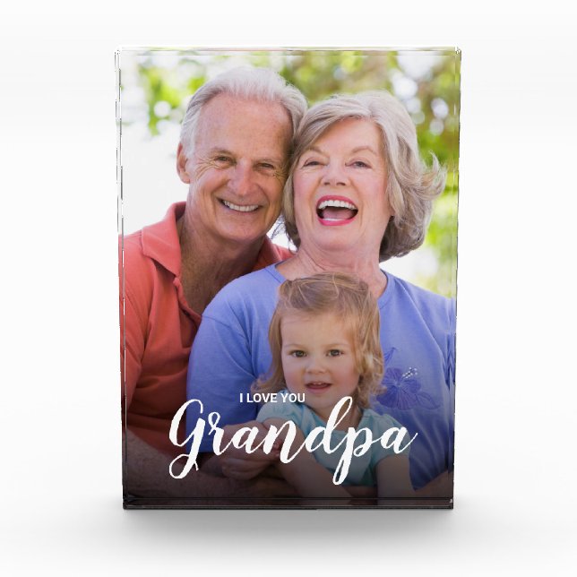 I Love You Grandpa Custom vertical Photo (Front)