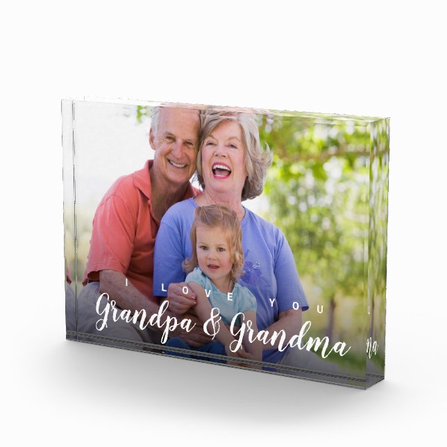 I Love You Grandpa Grandma Custom Photo (Right)