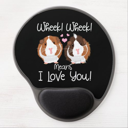 I Love You Guinea Pig Cavy Roddent Gel Mouse Pad