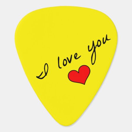 I Love You Guitar Pick
