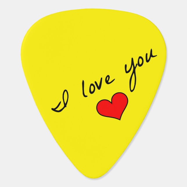 I Love You Guitar Pick (Back)