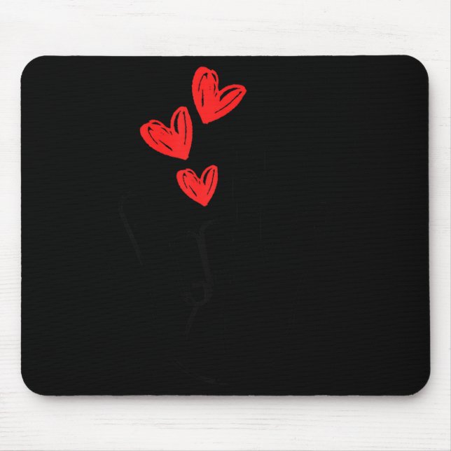 I-love You Hand Sign Heart Women Girls Valentines  Mouse Pad (Front)