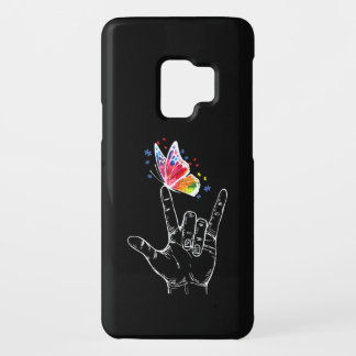 I Love You Hand Sign Language Butterfly Autism Case-Mate Samsung Galaxy S9 Case