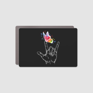 I Love You Hand Sign Language Butterfly Puzzle Pie