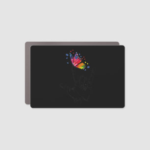 I Love You Hand Sign Language Butterfly Puzzle Pie