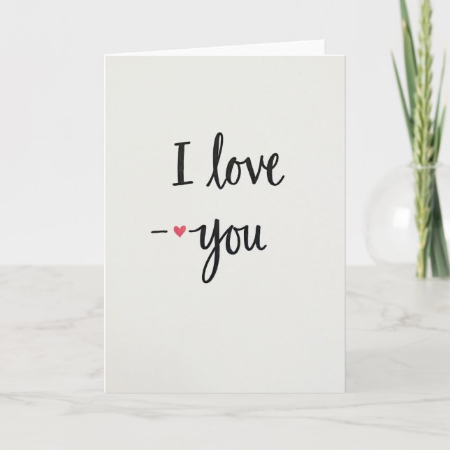 I Love You Handwritten Card (Front)