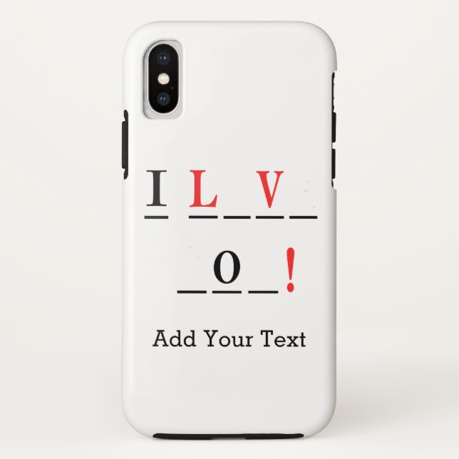 I Love You-Hangman Style by Shirley Taylor Case-Mate iPhone Case (Back)