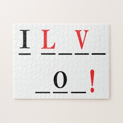 I Love You_Hangman Style by Shirley Taylor Jigsaw Puzzle