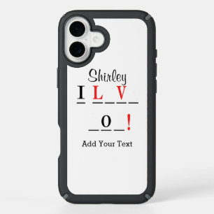 I Love You-Hangman Style by Shirley Taylor iPhone 16 Plus Case