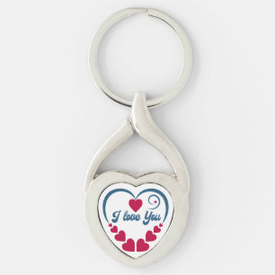 I Love You. Happy Valentine Day Gift Keychain