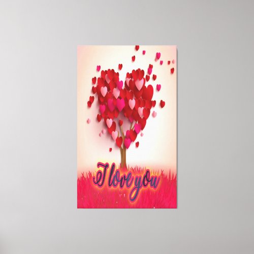I love you happy valentines day  canvas print