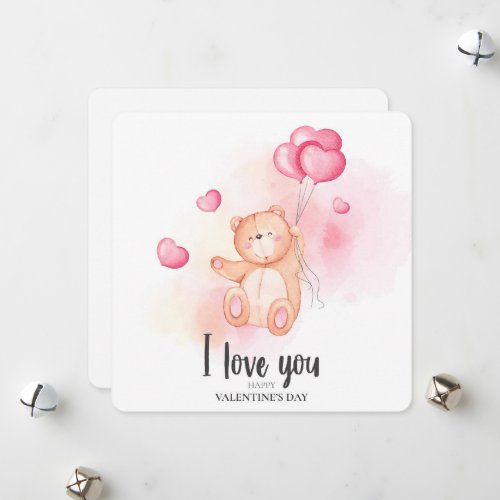 I Love You Happy Valentines Day Holiday Card