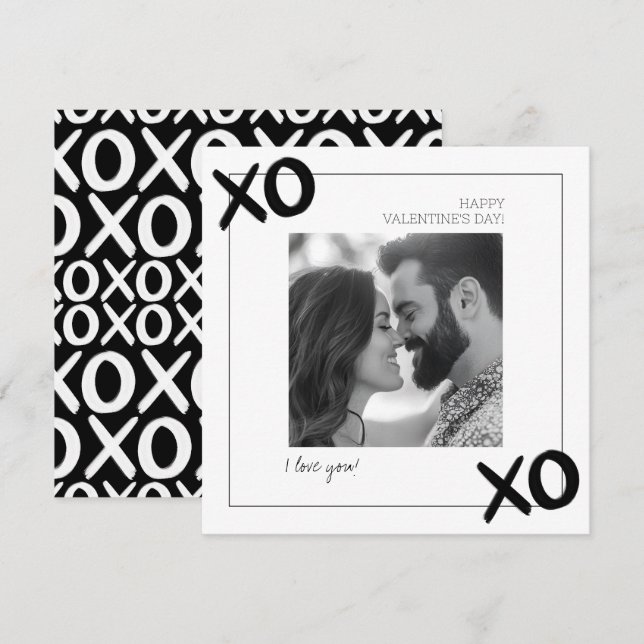 I Love You Happy Valentine's Day Husband XOXO Holiday Card (Front/Back)