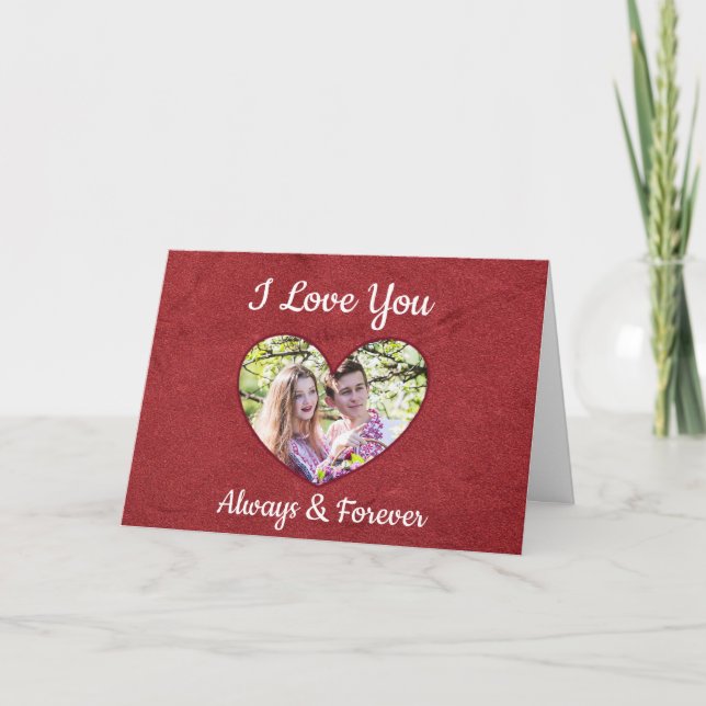 I Love You Happy Valentine's Day Personalized Card (Front)