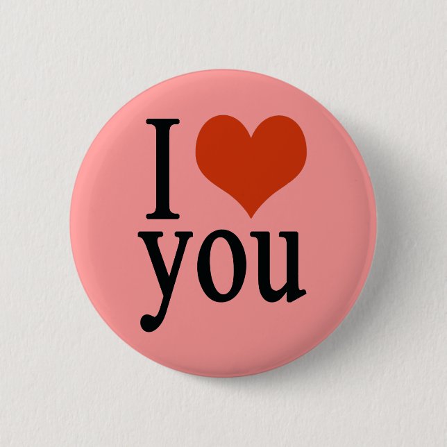 I love you - heart button (Front)
