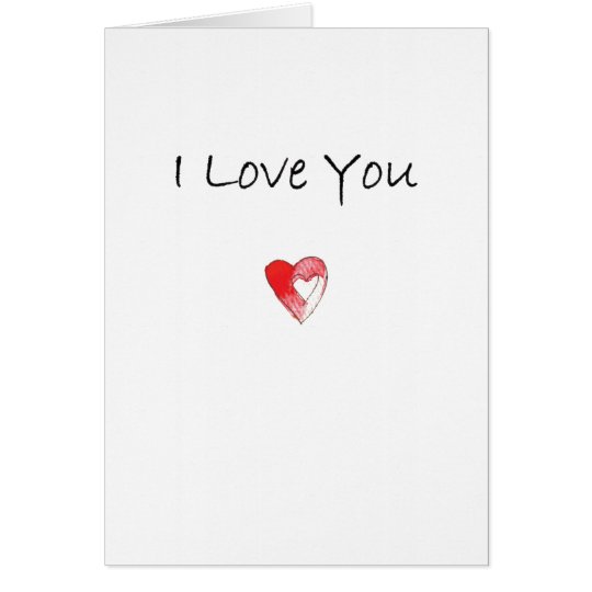 I Love You Heart Card
