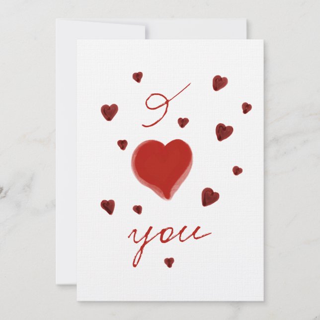 I love you heart card (Front)