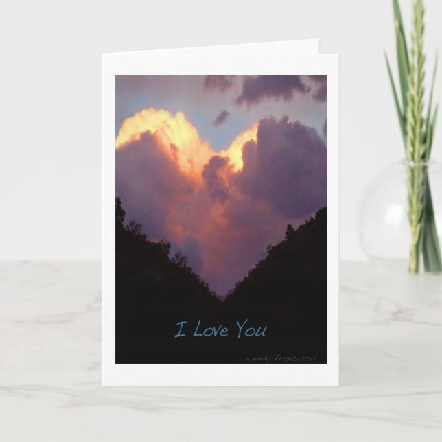 I Love You, Heart Cloud Card (Front)