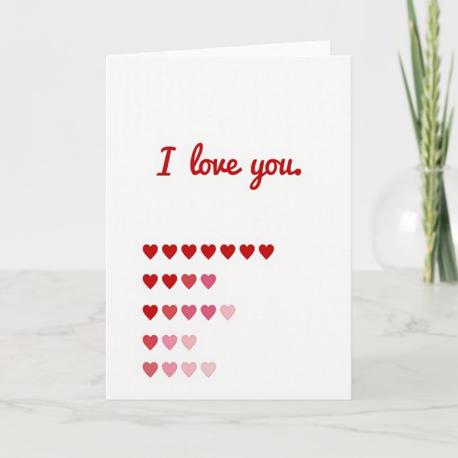 I Love You Heart Gradient Card (Front)