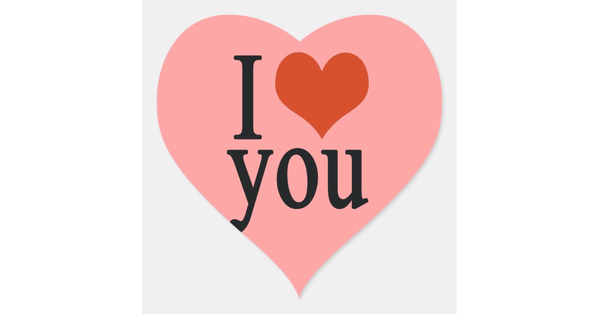 I love you - heart heart sticker | Zazzle