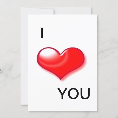 I Love You Heart Holiday Card