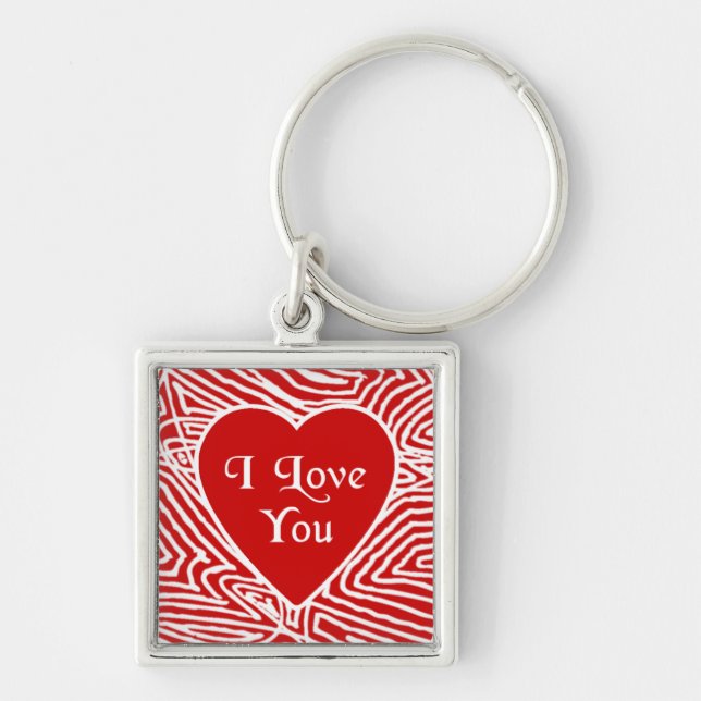 I Love You Heart Keychain (Front)
