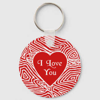 I Love You Heart Keychain