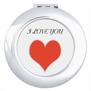 "I LOVE YOU" HEART MIRROR FOR MAKEUP