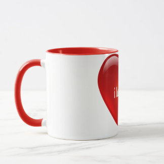 i love you heart mug