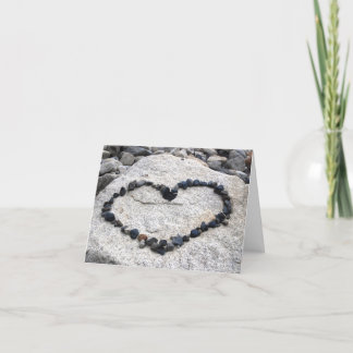 I Love You Heart on Rocks Card