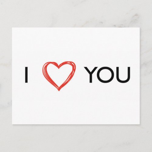 I Love you heart Postcard